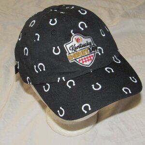 Official 2023 149th Kentucky Derby Horseshoe Hat Women's Strapback Hat Cap Black